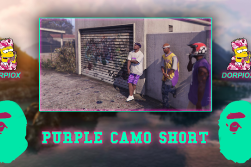 Bape Purple Camo Short 